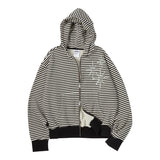 Untitled Starrynight Small Stripe Hood Zip Up Black White
