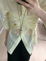 Amond stone long necklace(3color)
