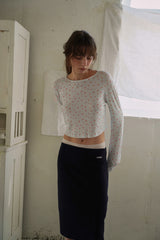 Nude midi skirt_navy