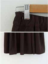 スタッズ プリーツ ミディ スカート (BROWN, BLACK 2COLORS!)