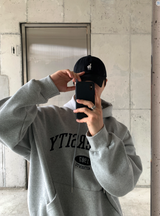  Urban University Embroidery Double Middle Overfit Hoodie