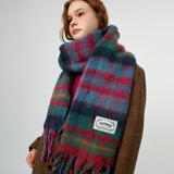 Soft Brushed Check Muffler_Green