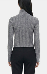 Morgan Toggle Cable Knit Zip-Up