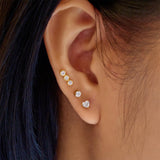 gold heart barbell single piercing E070-02G