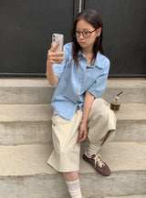 [unisex] ハシルカーペンダーバミューダバンディングパンツ