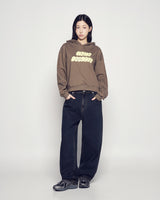 25FW WOMAN クラウドフォントクロップフーディー ココア