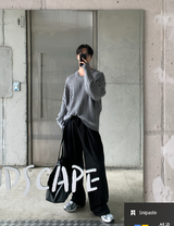  Isabelle Vienna V-Neck Loose Fit Ribbed Long Sleeve Knit