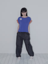 NYLON STUD PINTUCK PANTS (DARK GREY)