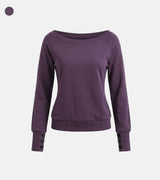 Soft button sleeve sweatshirt