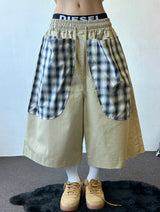 Bodi Check Pocket Keyring Cotton Bermuda Shorts 3color