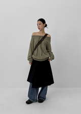 [MADE] Daruru Cotton Pleated Wrap Skirt