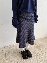 zigzag pattern midi skirt 