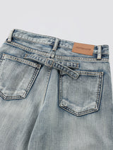 Buckle Denim Pants