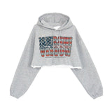 American Vision クロップフーディーTシャツ 232790404