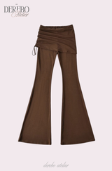 Liiv short-sleeve cap training shirring pants set (TOP)