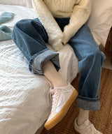レーシングウォッシングデニムパンツ