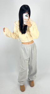 (FLEECE VER./SUPER DEAL👍🏻) 6 COLORS THICK EFFORTLESS CHIC FLEECE FLEECE-LINED TRAINING PANTS