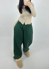 (FLEECE VER./SUPER DEAL👍🏻) 6 COLORS THICK EFFORTLESS CHIC FLEECE FLEECE-LINED TRAINING PANTS