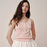 Beads Lip Sleeveless (Pink)
