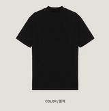 [MUSCLE FIT] スリットモックネックハーフニット(3color)