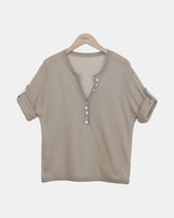 Hirem Roll-Up 7-Sleeve Knit Top