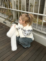 Merrygo Nordic Knit Fur Hoodie (2c)