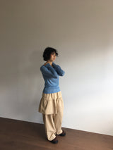 ウェービーフレアスカートパンツ (3color)