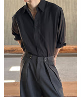 [Unisex] シルキーオーバーフィットシャツ(3color)