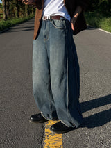 Beldin Pintuck Wide Denim Pants S M L (2 Colors)