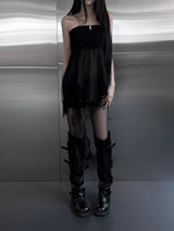 lace frill two-way top (2color)