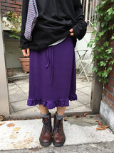 Veloce Frill Banding Midi Skirt