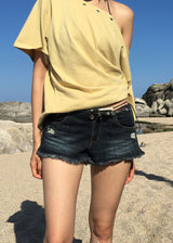ラフローデニムショートパンツ