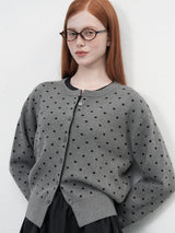 【即日発送】semi loose fit dot cardigan