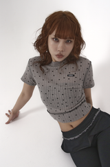 overlock dot knit_grey