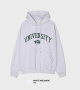  Urban University Embroidery Double Middle Overfit Hoodie