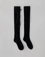 poin ribbon strap over-knee socks