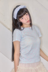 KIRI SKULL EYELET TOP (MINT)