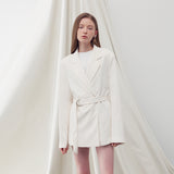 D-RING BELTED JACKET IVORY