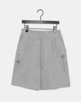 セントUスタッドピンタックバンディングバミューダスウェットパンツ