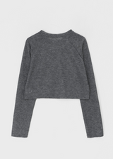 [MADE] Bessian Summer Knit Feel Crop Long Sleeve T-shirt