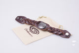  BRAIDED LEATHER BRACELET BROWN BLB01