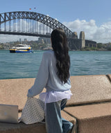 [MADE] Silhouette, summer V-neck loose fit knit