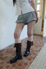 レトロ チェック パフ ブルマー (BEIGE, BLACK 2COLORS!)