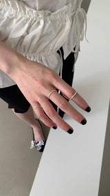 Twinkle THIN silver ring 3set