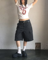 ツイチェックパッチカーゴバミューダパンツ