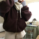 【BELLIDE MADE】パピー ツーウェイボアフリース ジップアップパーカー
