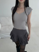  village v-neck top(2 color)