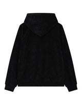 フリース フーディー ジップアップ(BLACK)
