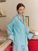 (UNI)ALL NIGHT PAJAMA SET / SKYBLUE