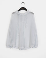 Tsukin Sheer Linen Hooded Cardigan